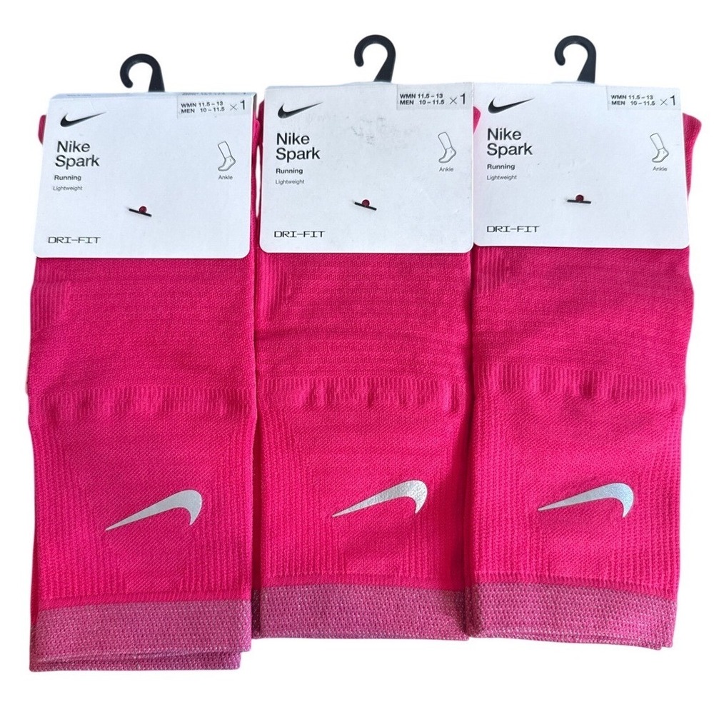 3 pair Nike Spark Lightweight No-Show Socks Pink M 10-11.5 W 11.5-13 NWT